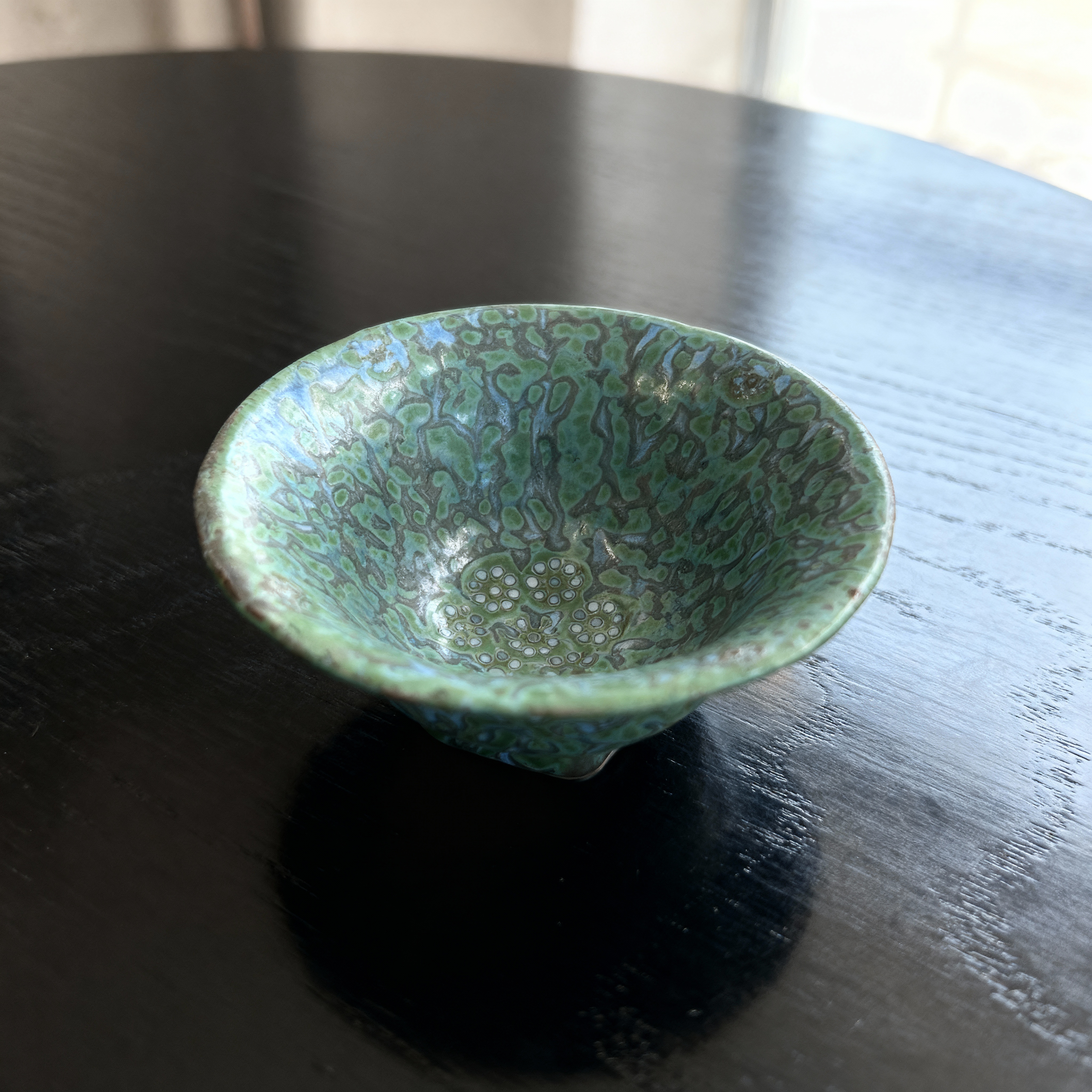 鉢　角高台三島コバルト還元