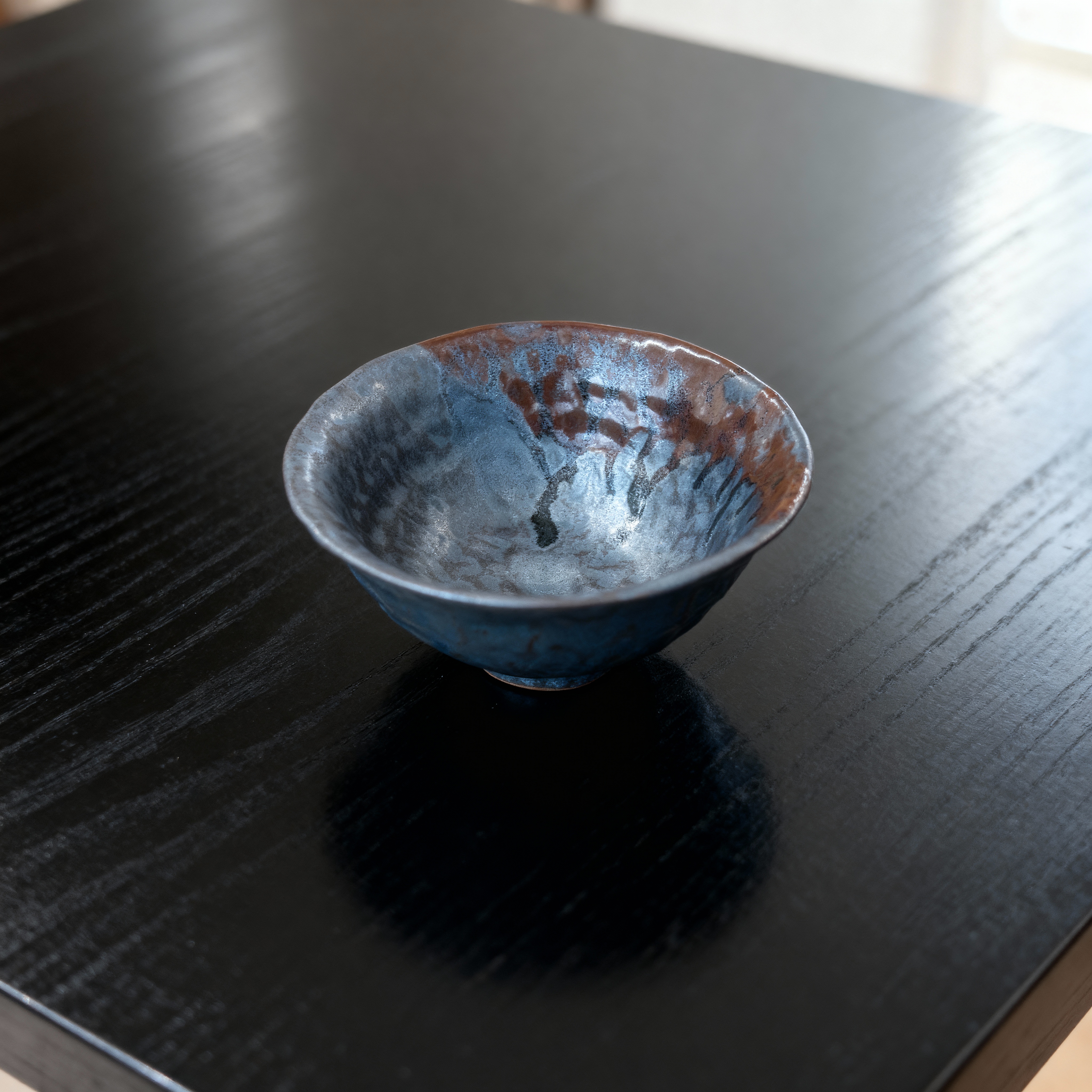 鉢　丸形焼き〆還元灰釉