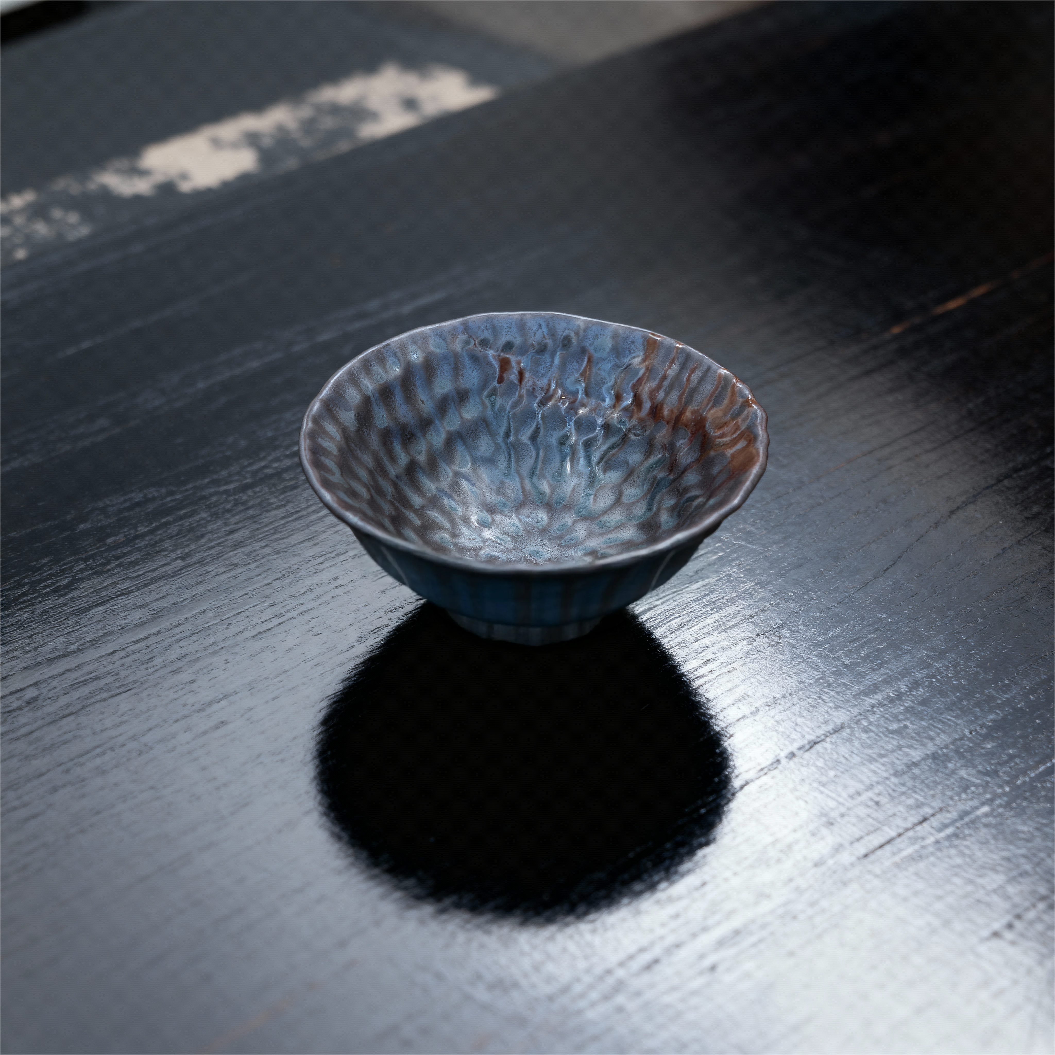 鉢　手ひねり焼き〆灰釉