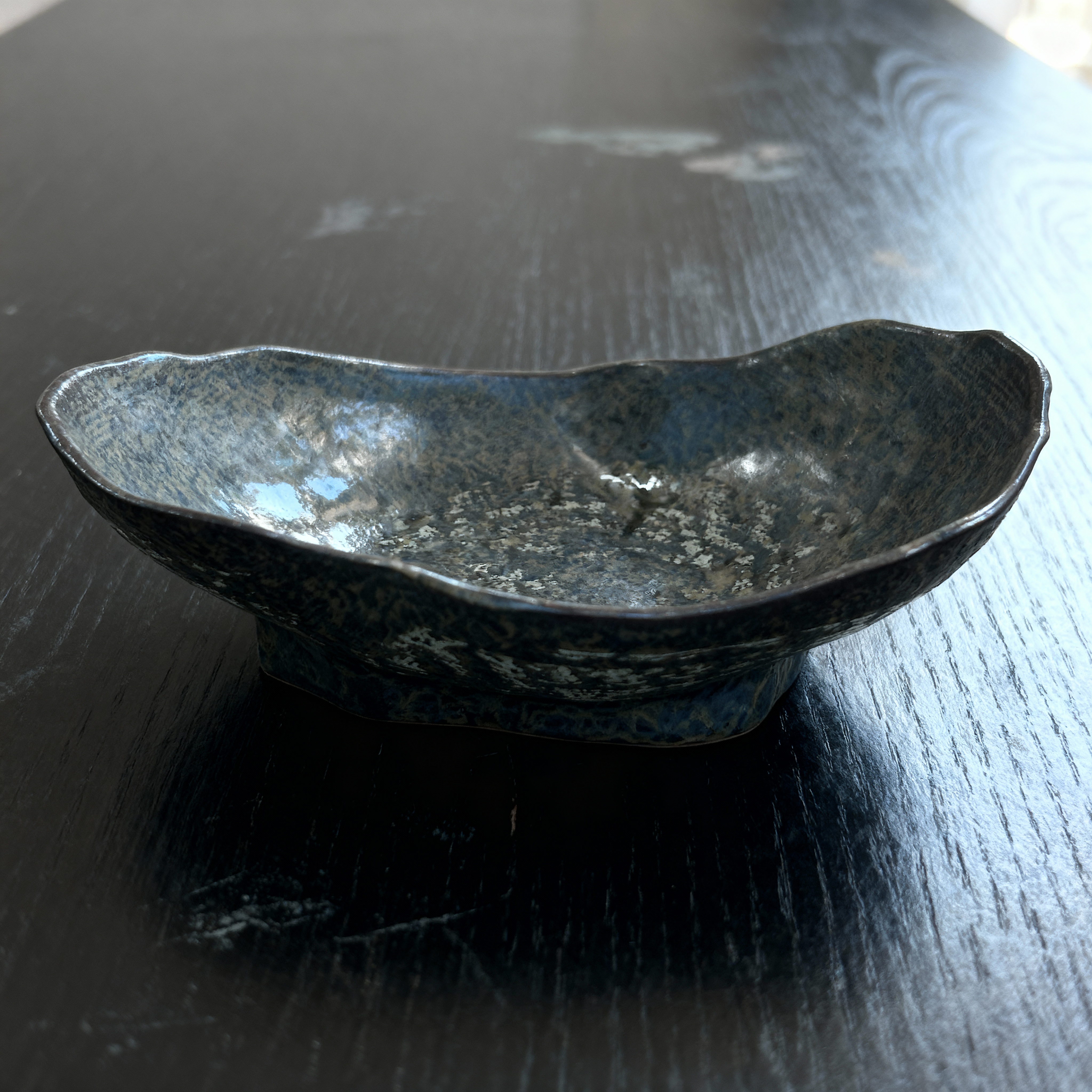 ひさご　高台盛鉢伊羅保窯変